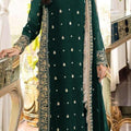 3 Pcs Women's Stitched Crinkle Chiffon Embroidered Suit.