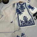 3 Pcs Women's Stitched Embroidered Suit.